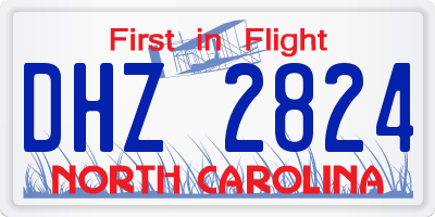 NC license plate DHZ2824