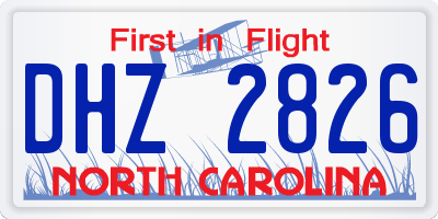 NC license plate DHZ2826