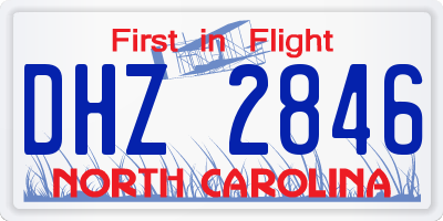 NC license plate DHZ2846