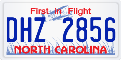 NC license plate DHZ2856