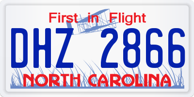 NC license plate DHZ2866