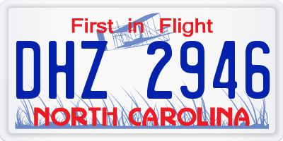 NC license plate DHZ2946