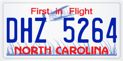 NC license plate DHZ5264