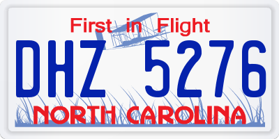 NC license plate DHZ5276