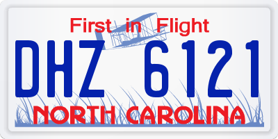 NC license plate DHZ6121