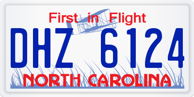 NC license plate DHZ6124