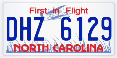NC license plate DHZ6129