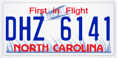 NC license plate DHZ6141