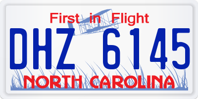 NC license plate DHZ6145