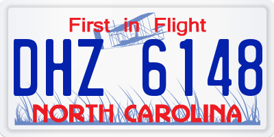 NC license plate DHZ6148