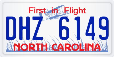 NC license plate DHZ6149