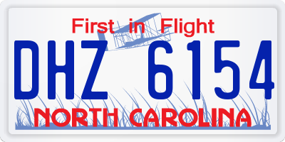 NC license plate DHZ6154