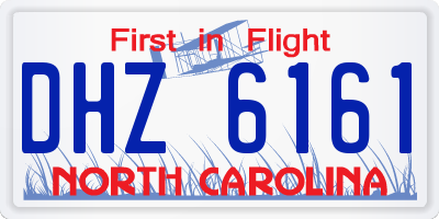 NC license plate DHZ6161