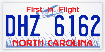 NC license plate DHZ6162