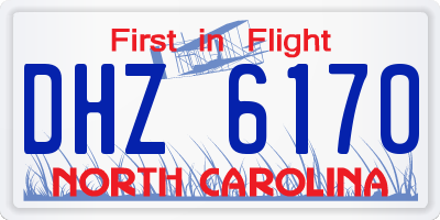 NC license plate DHZ6170