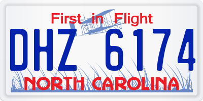 NC license plate DHZ6174