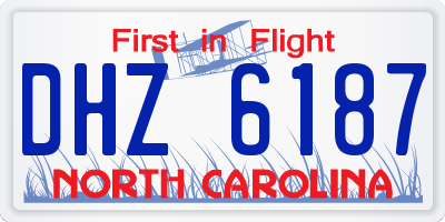 NC license plate DHZ6187