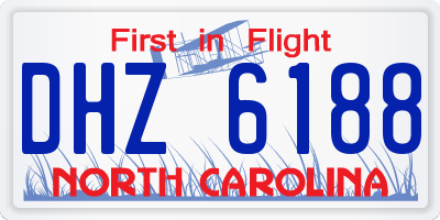 NC license plate DHZ6188