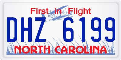 NC license plate DHZ6199