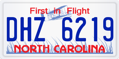 NC license plate DHZ6219