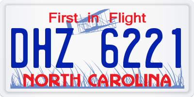 NC license plate DHZ6221