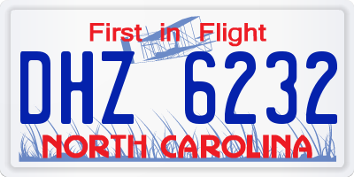 NC license plate DHZ6232