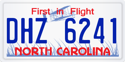 NC license plate DHZ6241