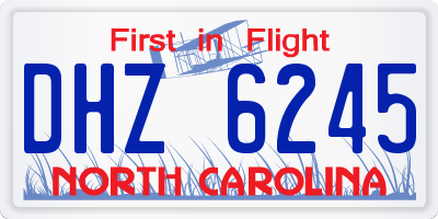 NC license plate DHZ6245