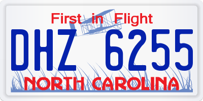 NC license plate DHZ6255