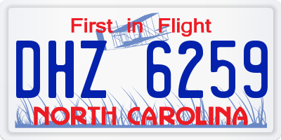 NC license plate DHZ6259