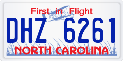 NC license plate DHZ6261