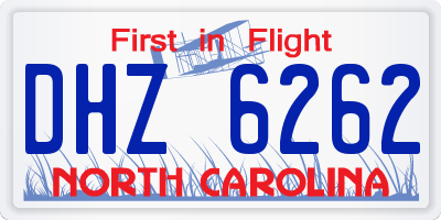 NC license plate DHZ6262