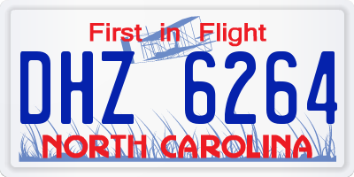 NC license plate DHZ6264