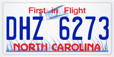 NC license plate DHZ6273