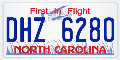 NC license plate DHZ6280
