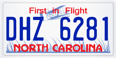 NC license plate DHZ6281