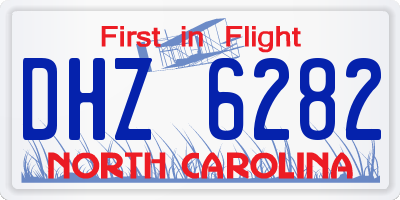 NC license plate DHZ6282
