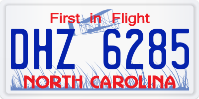NC license plate DHZ6285