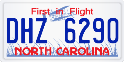 NC license plate DHZ6290