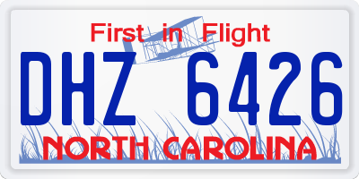 NC license plate DHZ6426