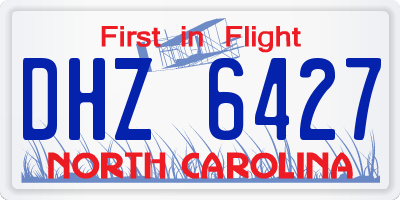 NC license plate DHZ6427