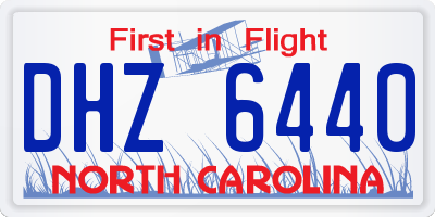 NC license plate DHZ6440
