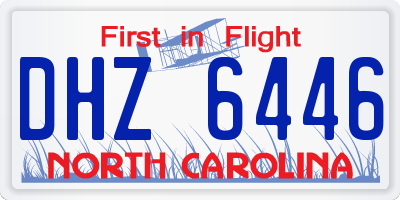 NC license plate DHZ6446