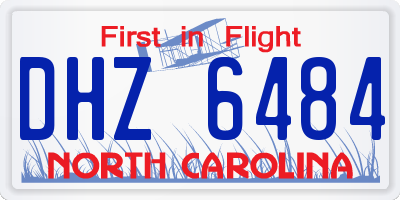 NC license plate DHZ6484