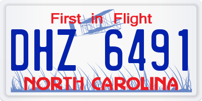 NC license plate DHZ6491