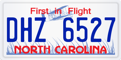 NC license plate DHZ6527