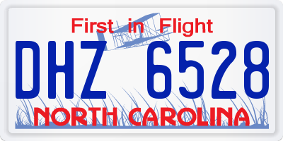 NC license plate DHZ6528