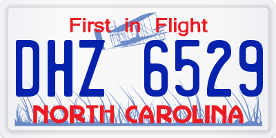 NC license plate DHZ6529
