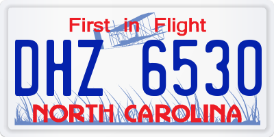 NC license plate DHZ6530
