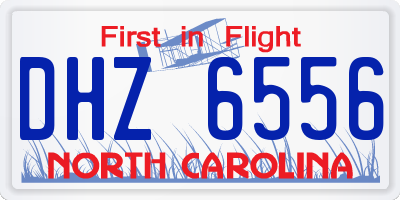 NC license plate DHZ6556